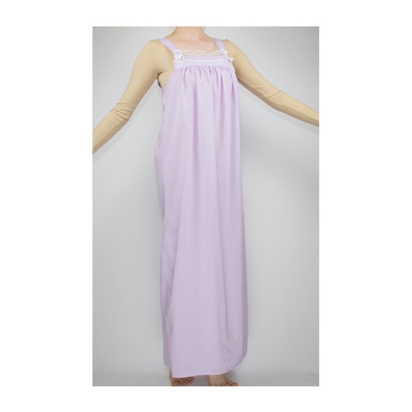 Vintage Lingerie Violet Babydoll Maxi Slip Dress - Picture 3 of 4